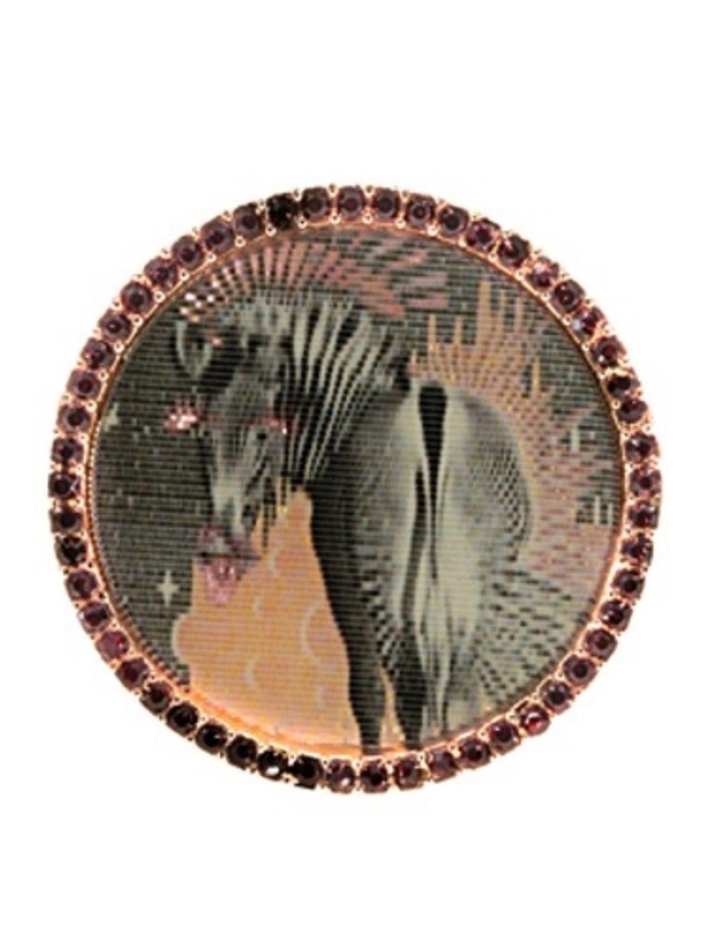 Marc by Marc Jacobs Zebra Ring with Red Crystals NEW Size 7